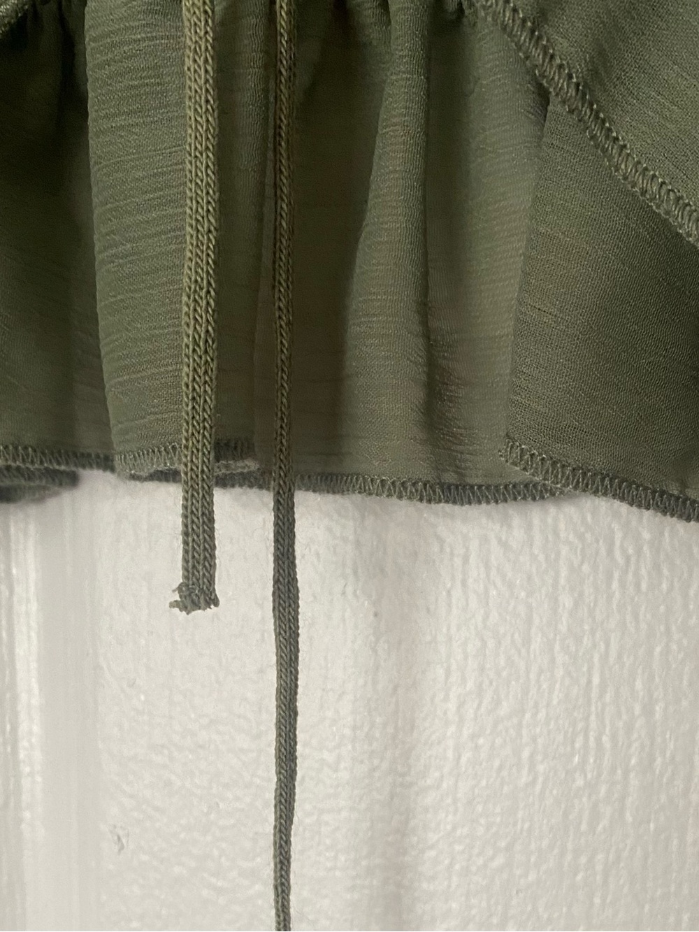 Zara Olive Green Ruffle Tie Front Cardigan Bell Sleeve Fairycore Top S - Picture 7 of 7